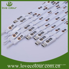 Fabrik Großhandel tragbaren cool USB-Flash-Laufwerk Lanyards / OEM usb Lanyard